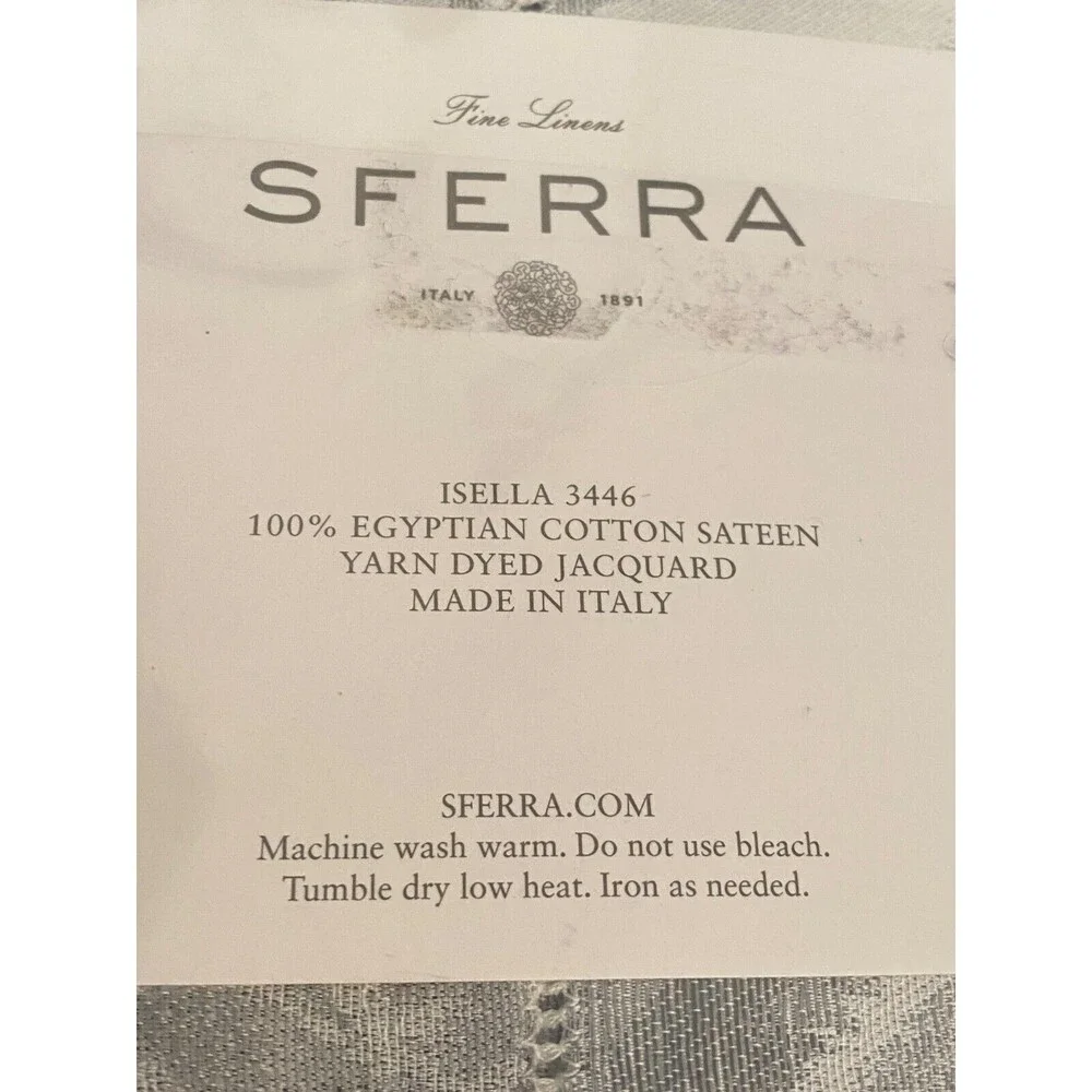 NIP SFERRA Isella 3446 Boudoir Pillow Sham 100% Cotton Sateen Jacquard ITALY